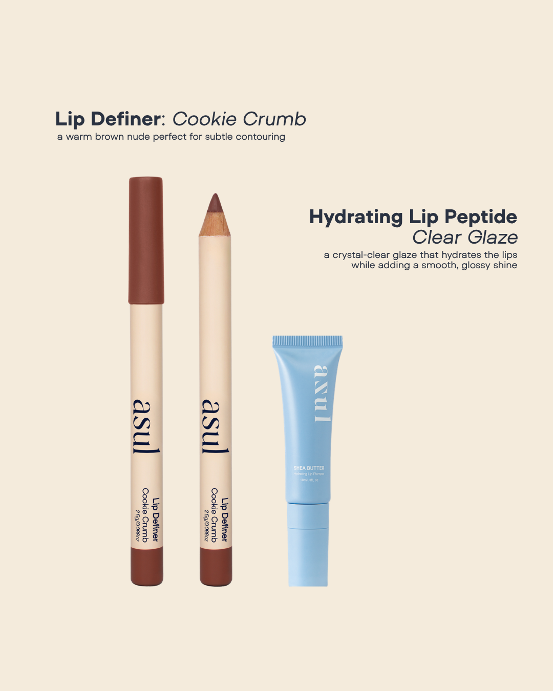Asul Celeste Lip Duo | Lip Liner + Hydrating Lip Peptide