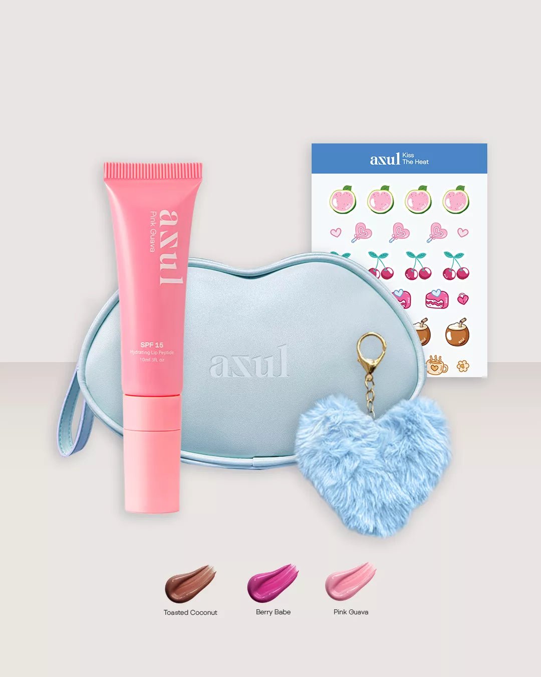 Asul Hydrating Lip Peptide + Kiss Lock Pouch.