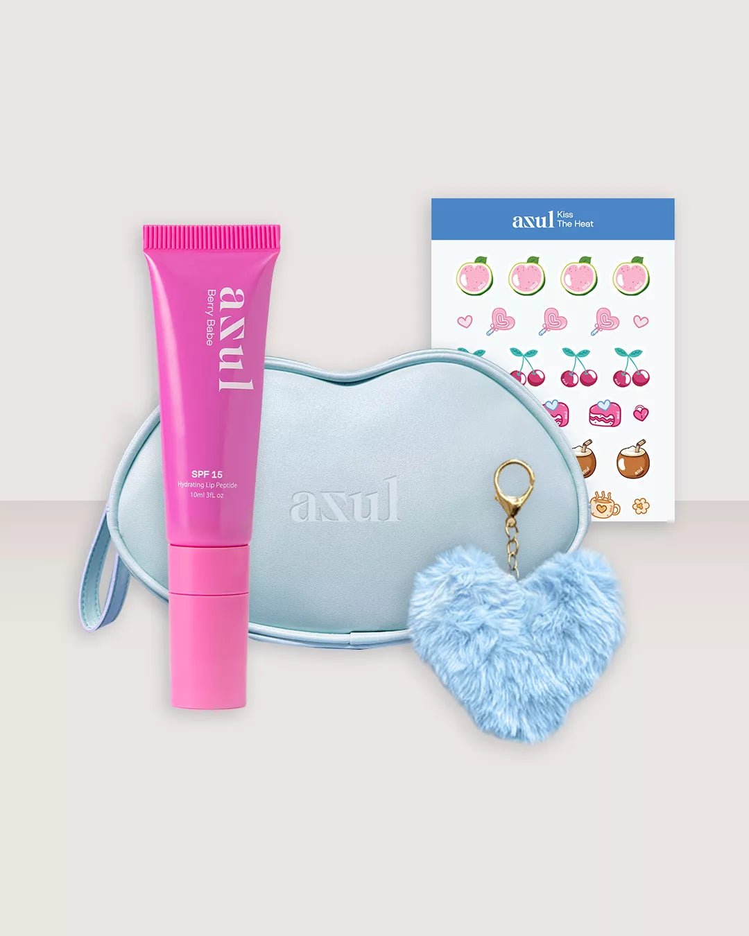 Asul Hydrating Lip Peptide + Kiss Lock Pouch.